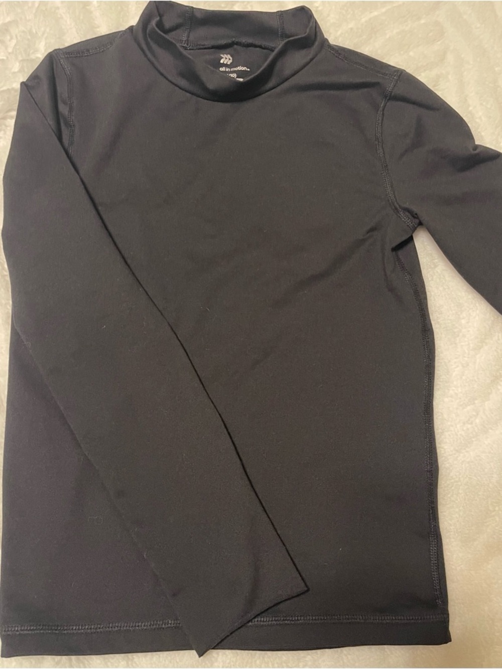 all in motion Black Mock Neck Long Sleeve warm compression top